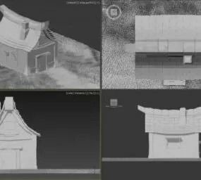 Cottage Old Building 3d model