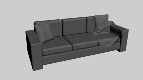 Sofa Cushion Textile 3d model