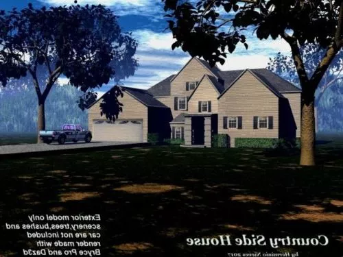 Classic Colonial Mansion 3d model