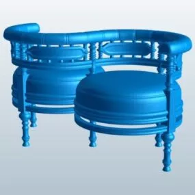 Vintage Beauty Courting Bench 3d model