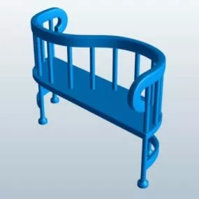 Courting Bench Iron Furniture 3d model
