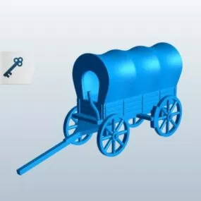 Vintage Covered Wagon 3d model