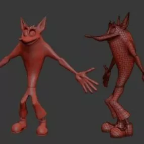 Bandicoot Cartoon Character 3d model