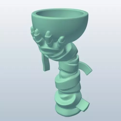 Tableware Square Cup With Food On Tray 3d model