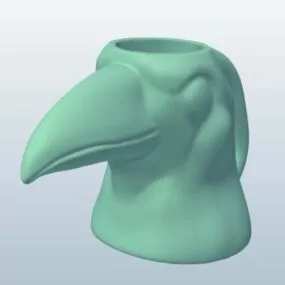 Head Bowl Raven 3d model