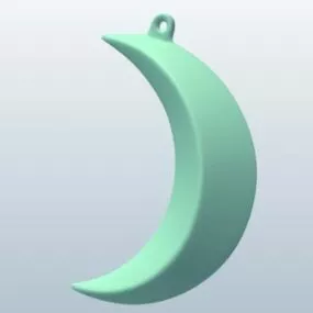 Crescent Moon Hangable 3d model