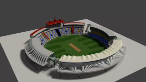 Futuristic Sphere Stadium 3d model