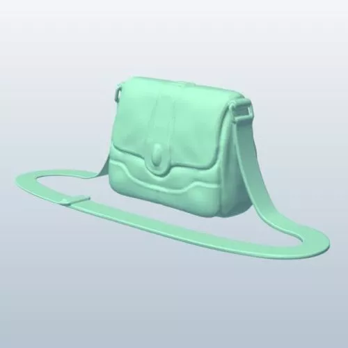 Fashion Black Leather Bag 3d model