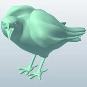 Crow Lowpoly Bird 3d model