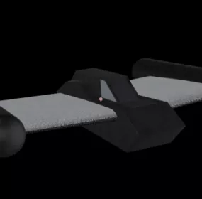 Lowpoly Cruiser Spaceship 3d model