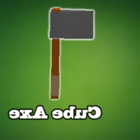 Cartoon Cube Axe 3d model