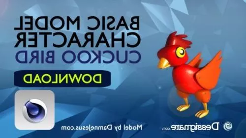 Cuccko Bird Character 3d model Cuccko Bird Character 3d model