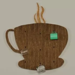 Wooden Cup Holders 3d model
