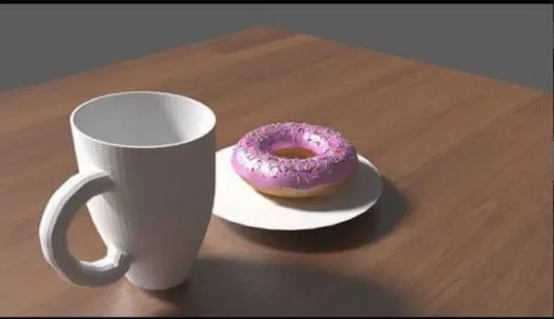Green Cup Tableware 3d model