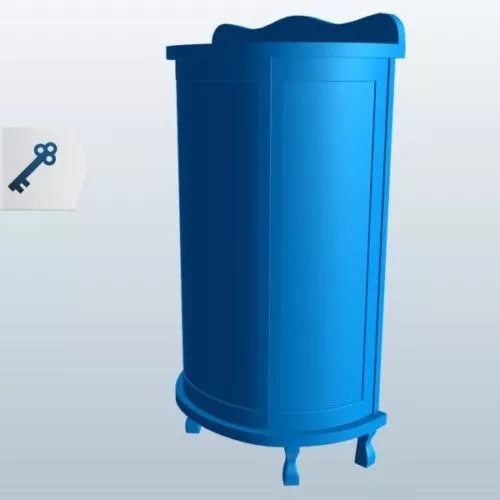 Curio Cabinet With Legs 3d model Curio Cabinet With Legs 3d model