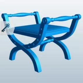 Curule Seat Outdoor Furniture 3d model