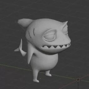 Cute Baby Shark 3d model
