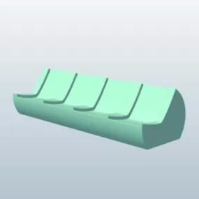 Cylinder Chair Row Furniture 3d model