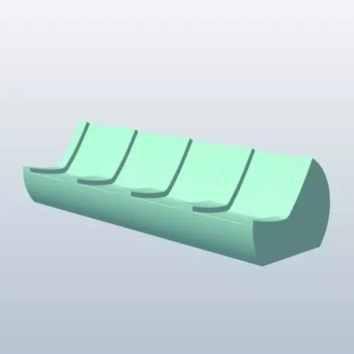 Cylinder Chair Row Furniture 3d model Cylinder Chair Row Furniture 3d model