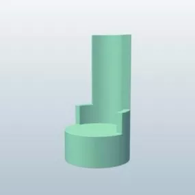 Cylinder Chair Lowpoly 3d model