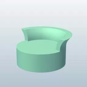 Cylinder Lounger Chair 3d model