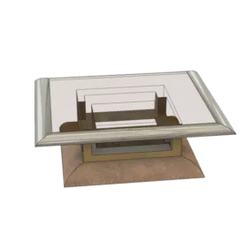 Asian Square Dining Table 3d model