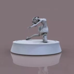 Dancing Figure Girl Present 3d model