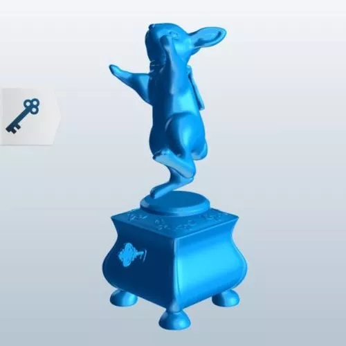 Dancing Rabbit Figurine 3d model Dancing Rabbit Figurine 3d model
