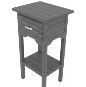 Dark Wood Nightstand Furniture 3d model