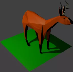 Poly Deer Lowpoly Animal 3d model