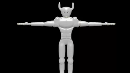 Old Warrior Man 3d model