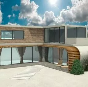 Modern Desert House 3d model