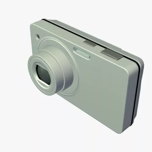 White Digital Camera 3d model White Digital Camera 3d model