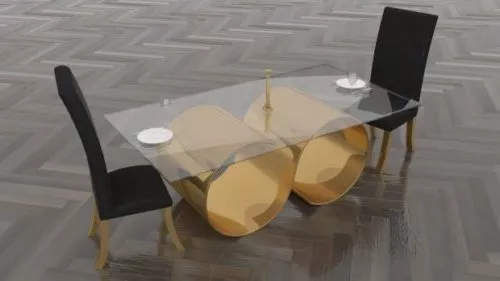 Glass Home Dining Table 3d model Glass Home Dining Table 3d model