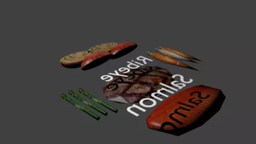 Dinner Food Collection 3d model Dinner Food Collection 3d model