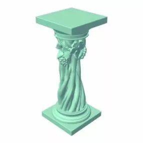 Twisted Vines Column 3d model