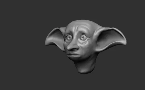 Dobby Head Character 3d model Dobby Head Character 3d model