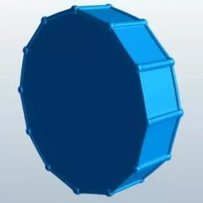 Dodecagonal Drum 3d model