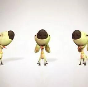 Dog Cartoon Animal 3d model