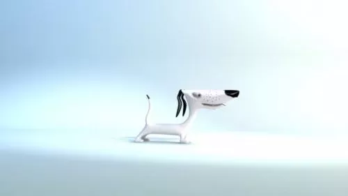 White Cartoon Dog 3d model White Cartoon Dog 3d model