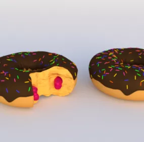 Donuts Pieces 3d model