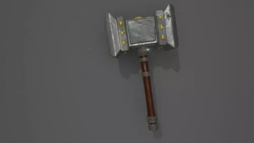 Rustic Hammer 3d model