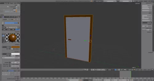 Room Door Animated 3d model Room Door Animated 3d model