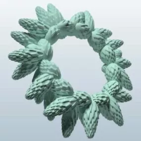 Door Wreath Decorative 3d model