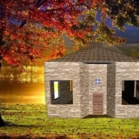 Simple Forest House 3d model