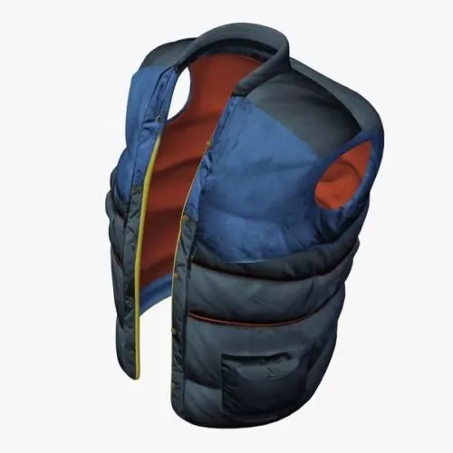 Down Vest Fashion 3d model Down Vest Fashion 3d model