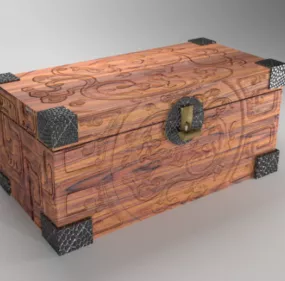 Dragon Wooden Chest 3d model