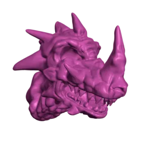Dragon Head Lowpoly Sculpture 3d model
