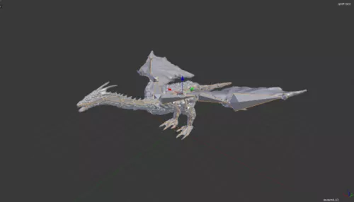 Earth Drake Dragon Creature 3d model