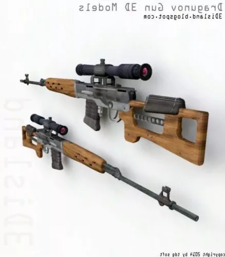 Dragunov Sniper Gun 3d model Dragunov Sniper Gun 3d model